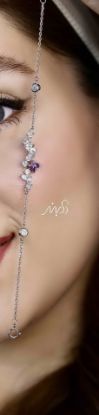 💍دستبند جواهری اسپرت با پروانه صورتی خاص و زیبا ، نقره عیار 925 (D_7176)	