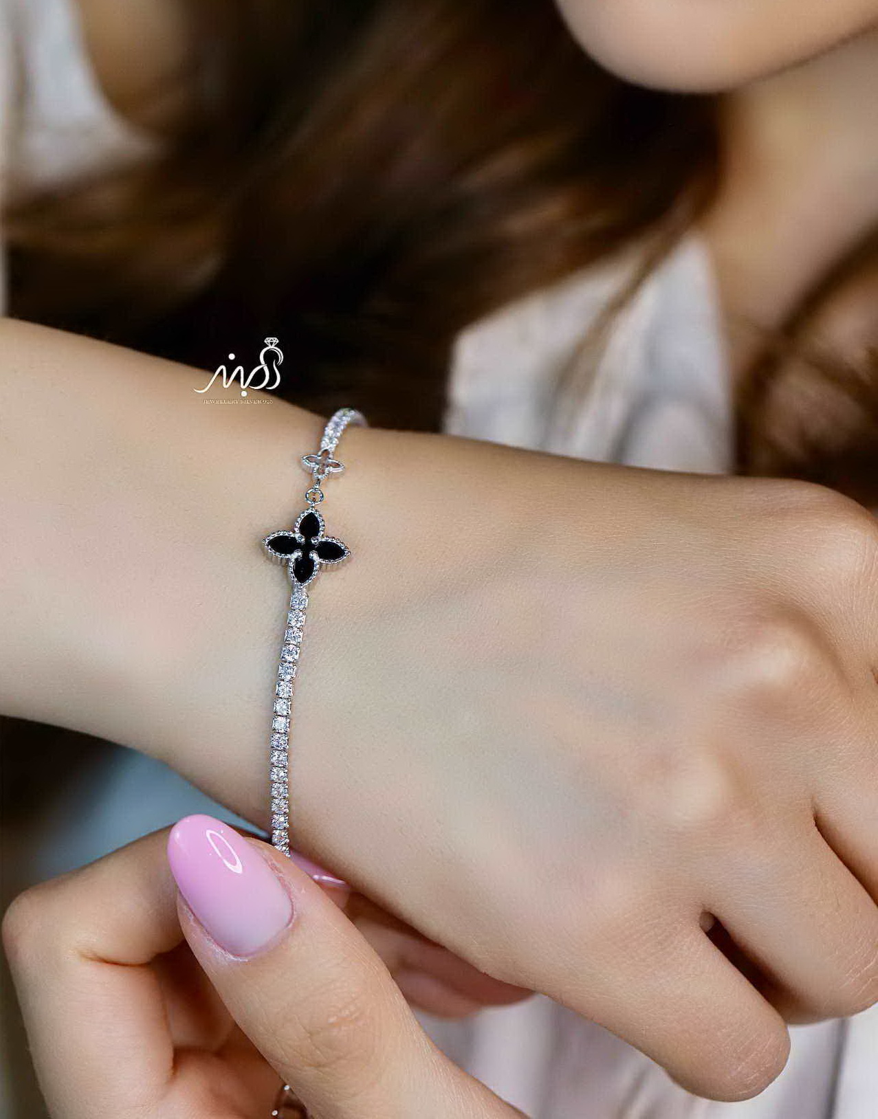 💍دستبند جواهری خاص و زیبا ، نقره عیار 925 (D_7181)