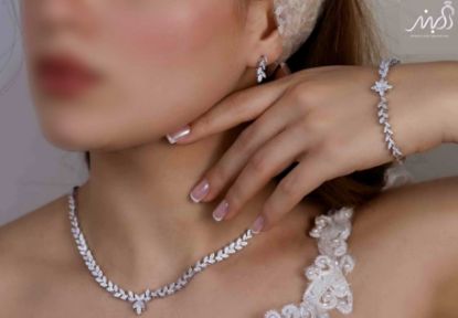 💍سرويس جواهری خاص و زيبا(گردنبند ، گوشواره ، دستبند) نقره عیار 925 (S_6042)‌‌‌‌‌‌ ‌