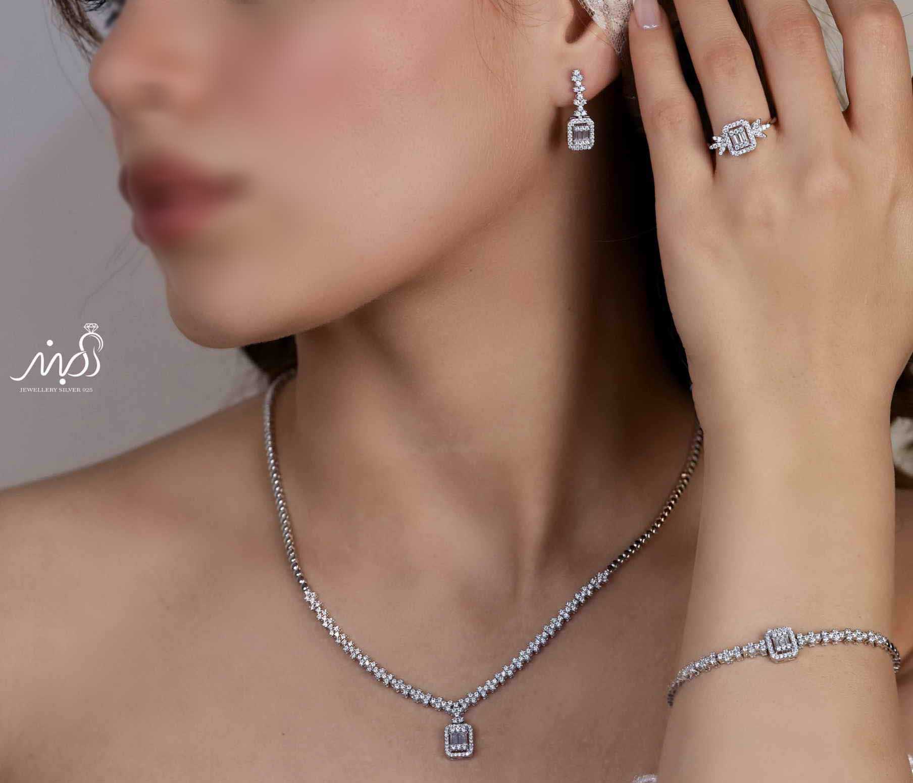 💍سرويس جواهری خاص و زيبا(گردنبند ، گوشواره ، دستبند و انگشتر) (S_6038)‌‌‌‌‌‌ ‌