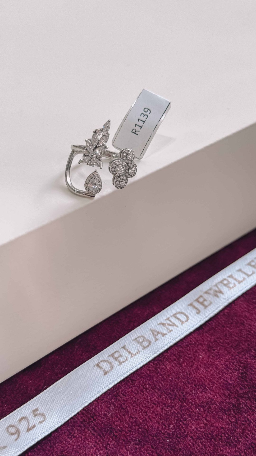 💍انگشتر جواهری ؛ نقره عیار 925(R_1139)	