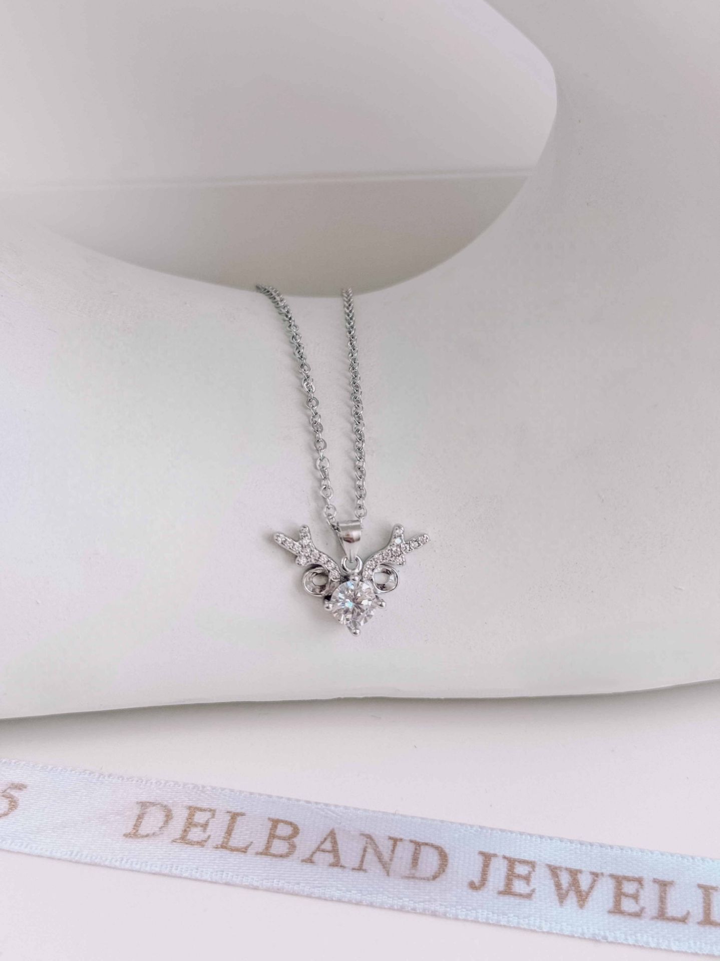 💍گردنبند جواهری خاص و زیبا نقره عیار ۹۲۵ (G_3147)	