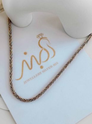 💍گردنبند جواهری طلايي خاص و زیبا ، نقره عیار ۹۲۵ (G_3289)‌‌‌‌‌‌	