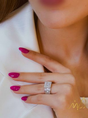 💍انگشتر لوکس جواهري خاص و زیبا؛ نقره عیار ۹۲۵(R_1212)	