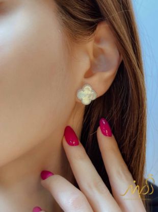 💍گوشواره ونکلیف صدفی  خاص و زیبا ، نقره عیار ۹۲۵ (E_5062)‌‌‌‌‌‌	