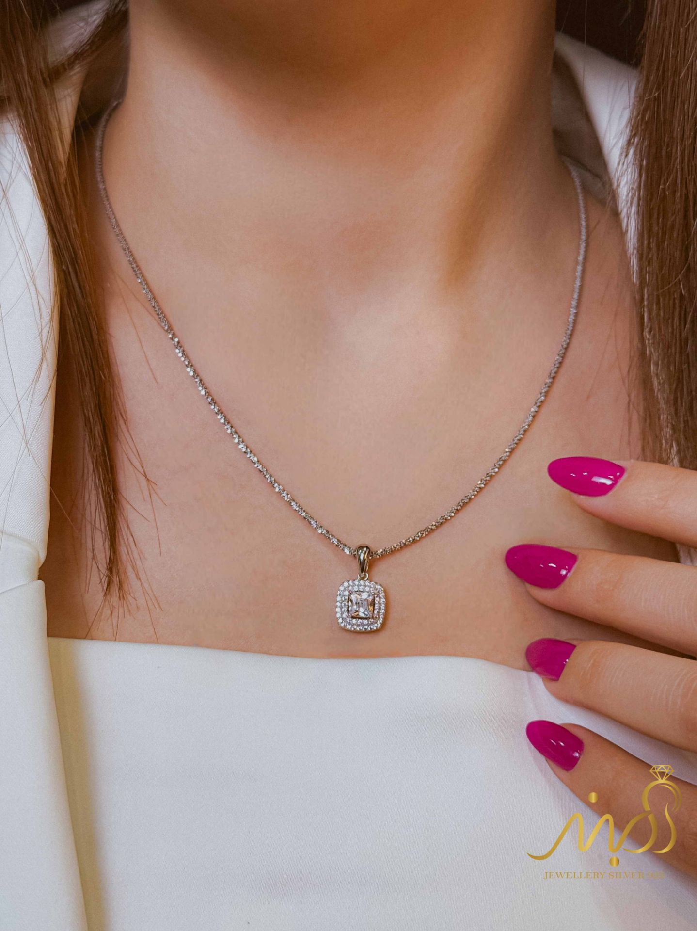 💍نیم ست جواهري خاص و زيبا  (آويز ، گوشواره و انگشتر )  ، نقره عیار ۹۲۵(N_4291)