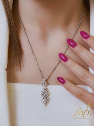 💍نیم ست جواهری (آويز و گوشواره) خاص و زیبا ، نقره عیار ۹۲۵( N_4335)	