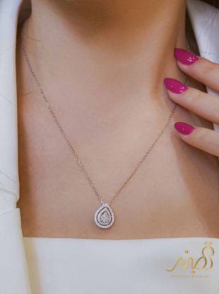 💍نیم ست جواهری خاص و زيبا نقره عیار ۹۲۵ (گردنبندو گوشواره )(N_4377)‌‌‌‌‌‌ ‌