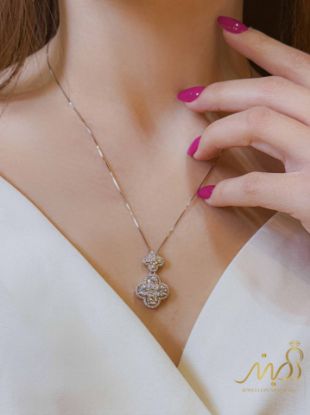 💍نیم ست ونکلیف(آويز و گوشواره ) خاص و زیبا ، نقره عیار ۹۲۵( N_4396)	