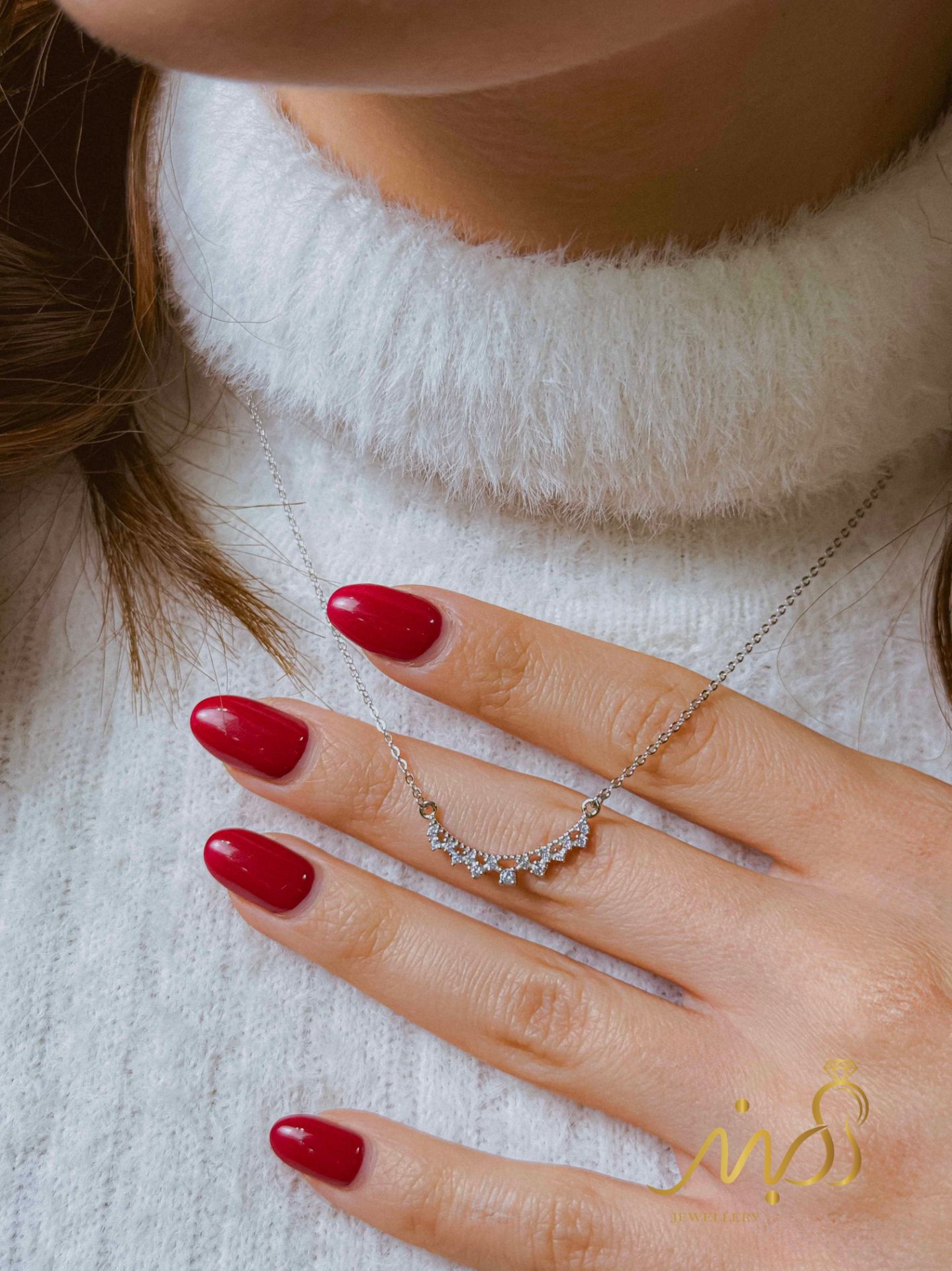 💍گردنبند جواهری ،  نقره عیار ۹۲۵ (G_3307)