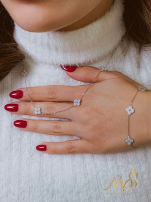 💍سرويس جواهری ونکلیف (گردنبند ، گوشواره ، دستبند ) نقره عیار 925 (S_6058)‌‌‌‌‌‌ ‌