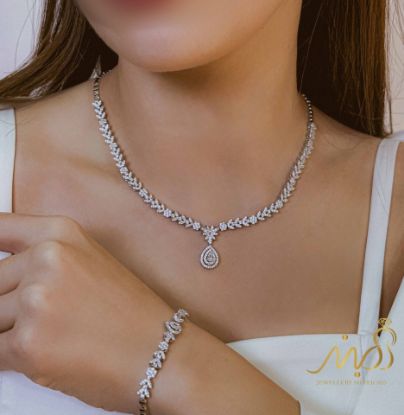 💍سرويس جواهری (گردنبند ، گوشواره ، دستبند ) نقره عیار 925 (S_6066)‌‌‌‌‌‌ ‌