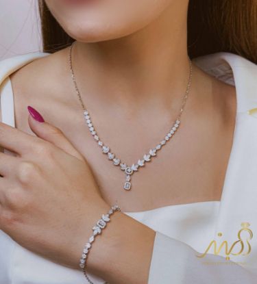 💍سرويس جواهری (گردنبند ، گوشواره ، دستبند و انگشتر) نقره عیار 925 (S_6070)‌‌‌‌‌‌ ‌