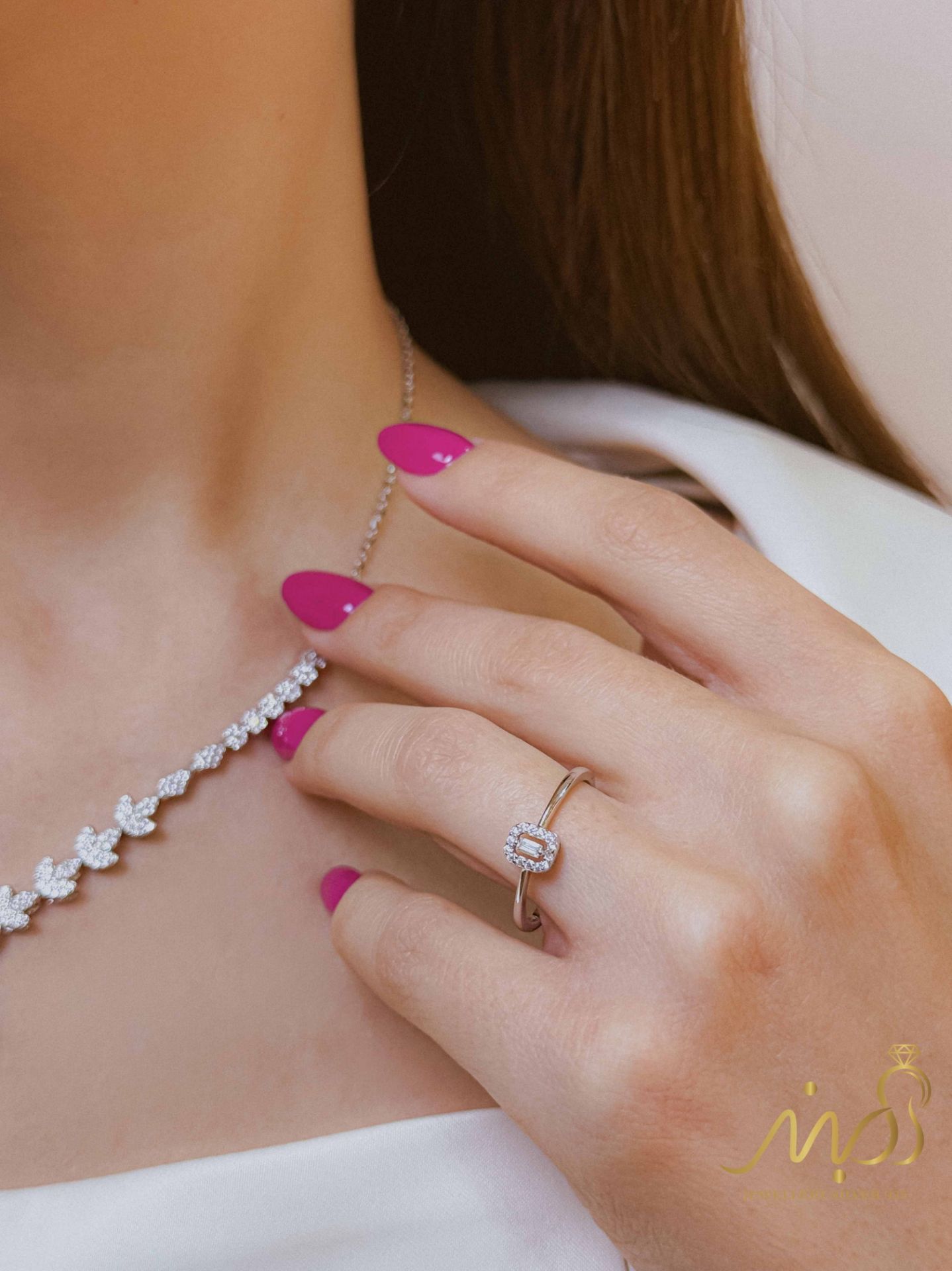 💍سرويس جواهری (گردنبند ، گوشواره ، دستبند و انگشتر) نقره عیار 925 (S_6070)‌‌‌‌‌‌ ‌