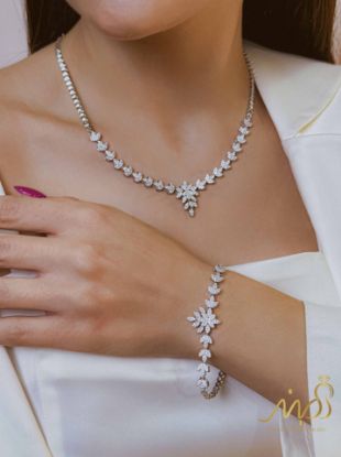 💍سرويس جواهری (گردنبند ، گوشواره ، دستبند ) نقره عیار 925 (S_6068)‌‌‌‌‌‌ ‌