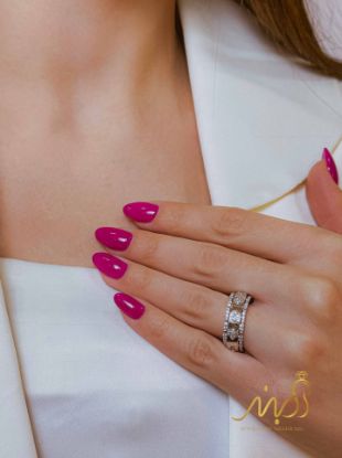💍انگشتر جواهري با  ونکلیف خاص و زیبا؛ نقره عیار 925(R_1234)	