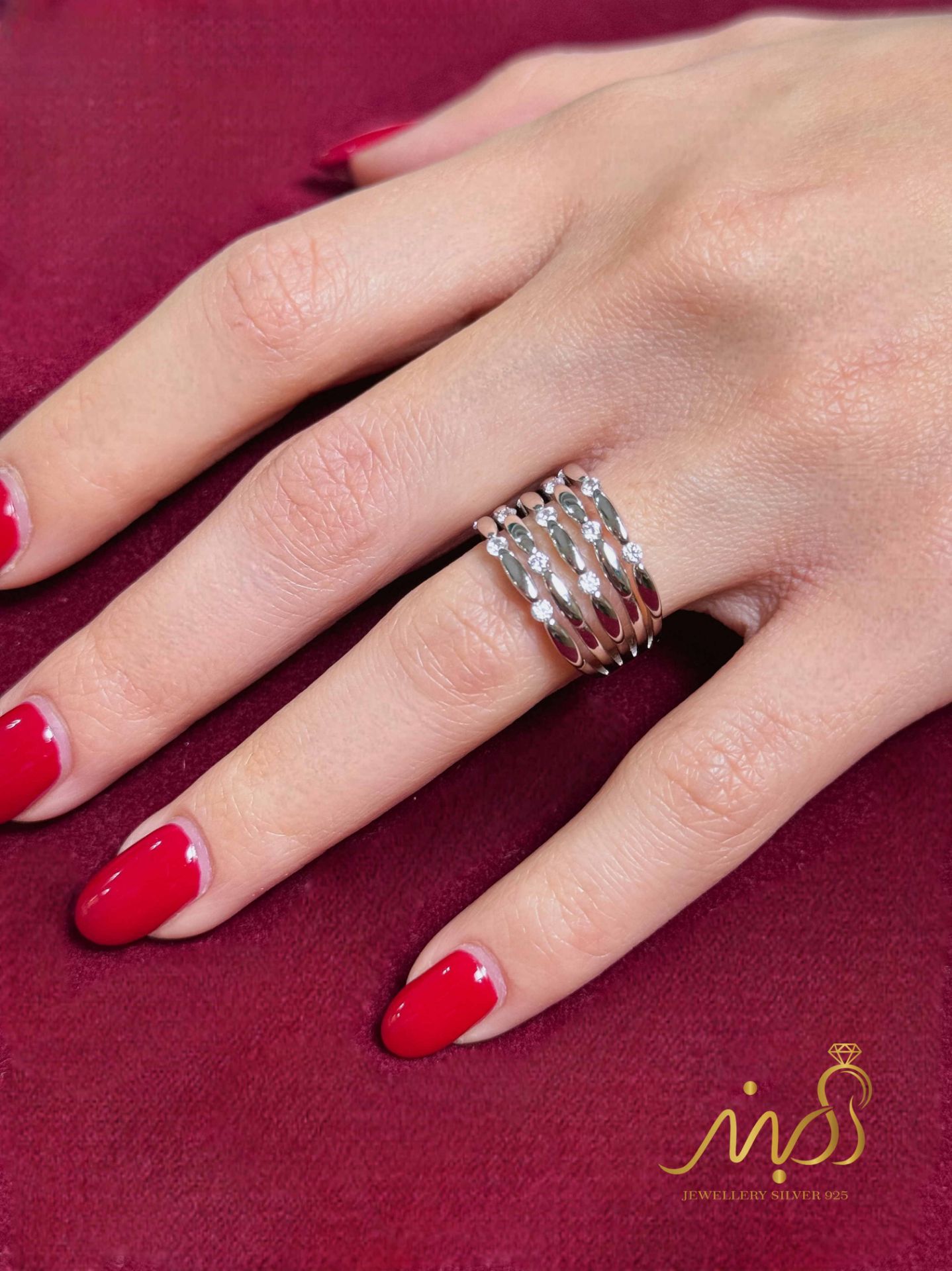 💍انگشتر جواهري ؛ نقره عیار ۹۲۵(R_1273)