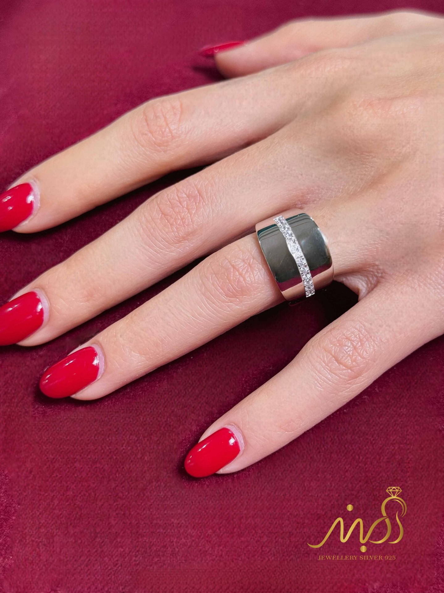 💍انگشتر جواهري ؛ نقره عیار ۹۲۵(R_1281)