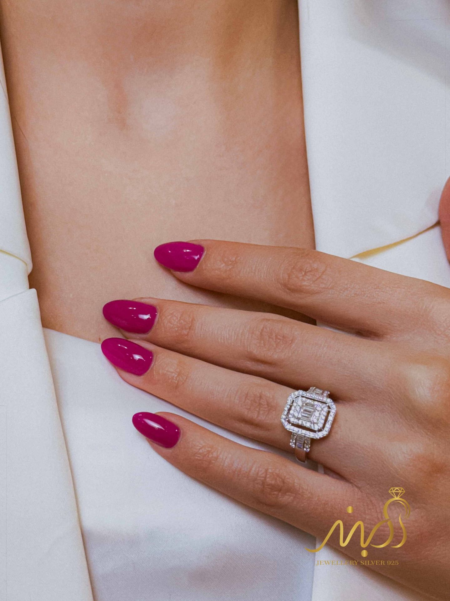 💍انگشتر جواهري  ؛ نقره عیار 925(R_1289)