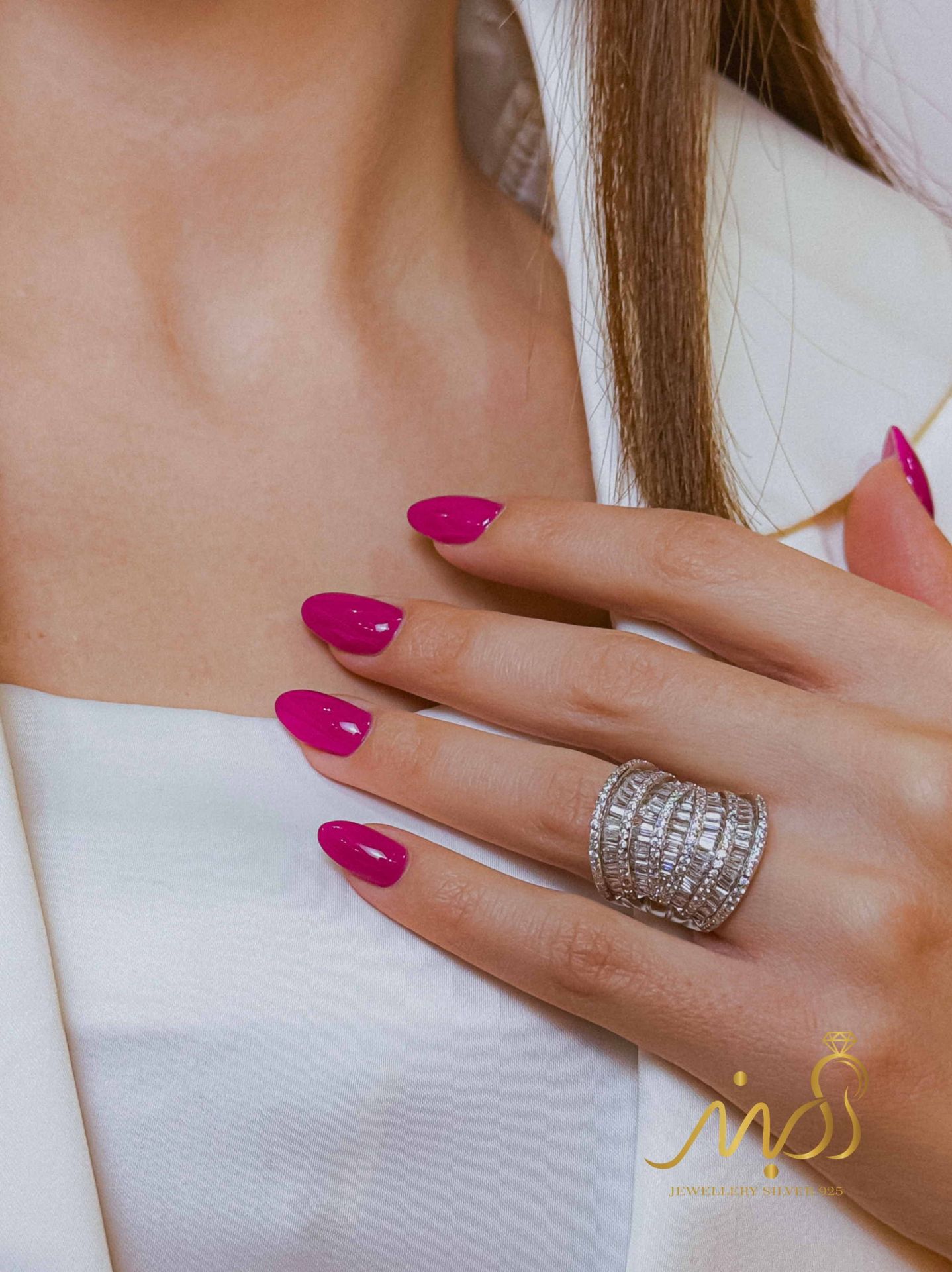 💍انگشتر جواهري لاکچری ؛ نقره عیار ۹۲۵(R_1290)