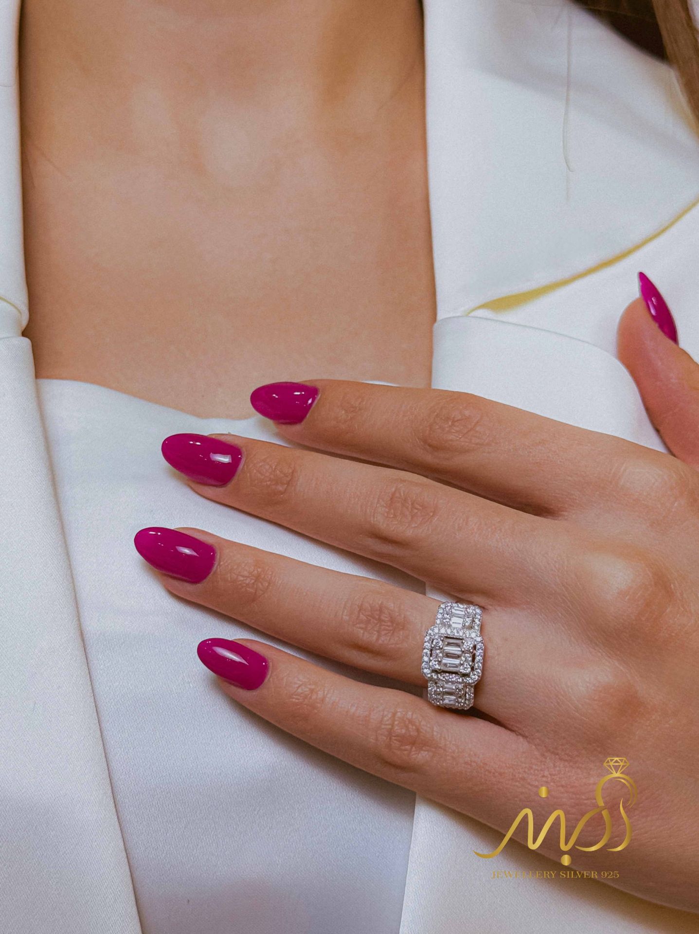 💍انگشتر جواهري لاکچری ؛ نقره عیار ۹۲۵(R_1293)