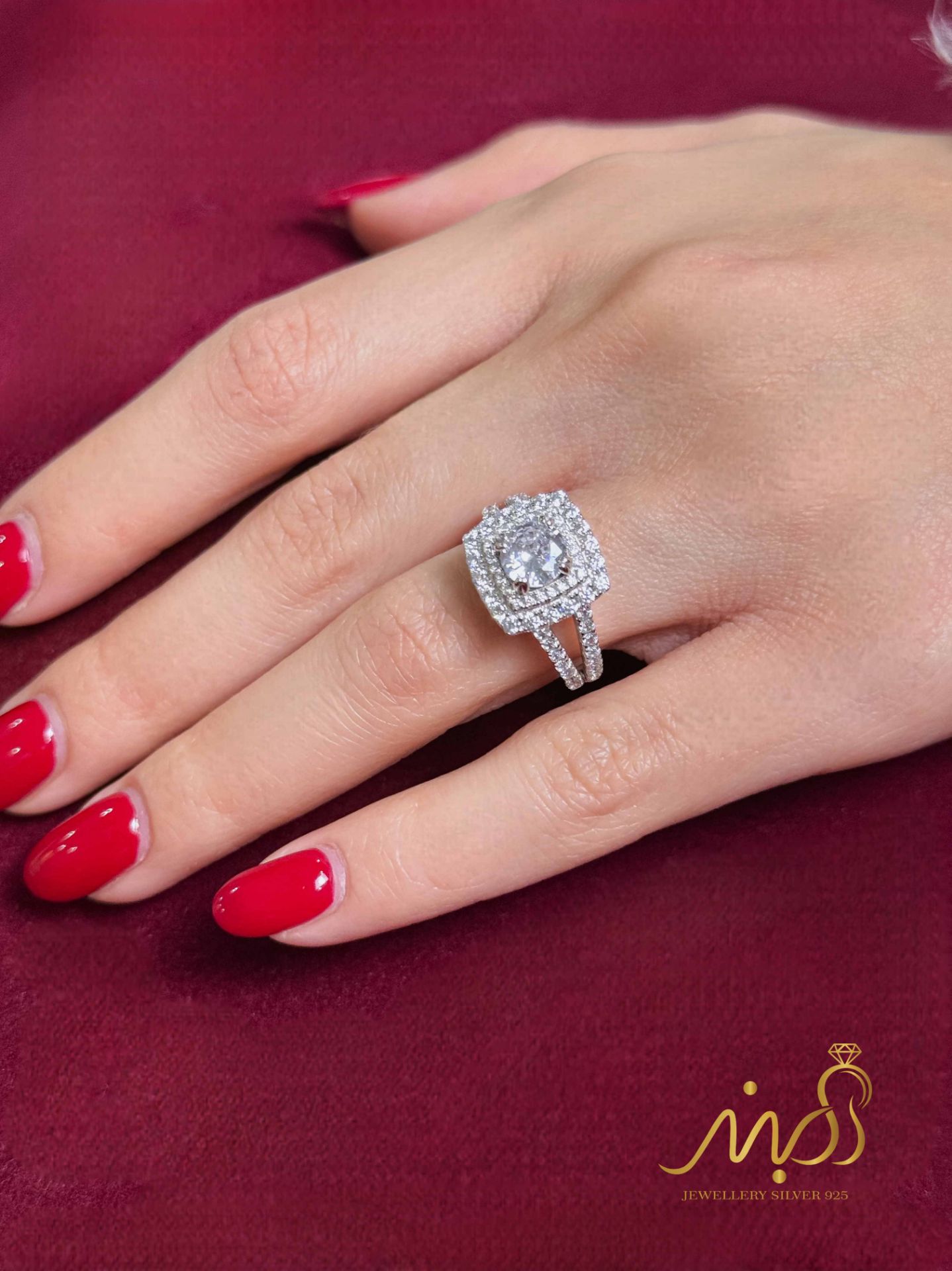 💍انگشتر جواهري ؛ نقره عیار ۹۲۵(R_1294)