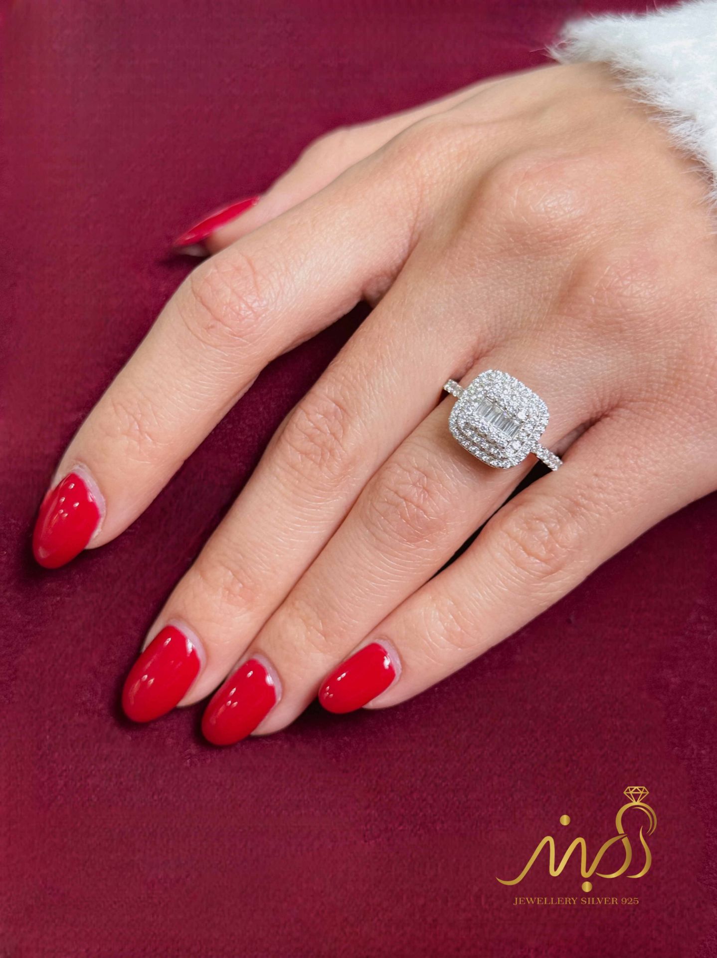 💍انگشتر جواهري ؛ نقره عیار ۹۲۵(R_1299)