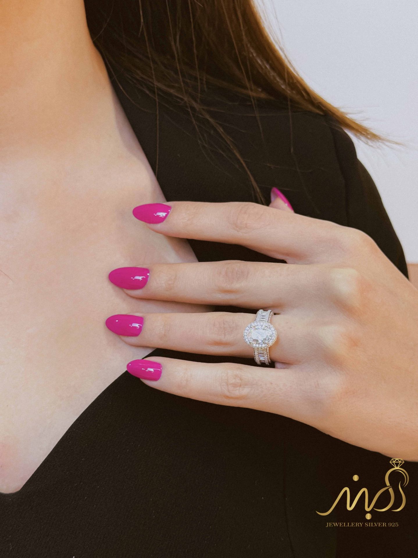 💍انگشتر جواهري ؛ نقره عیار ۹۲۵(R_1300)