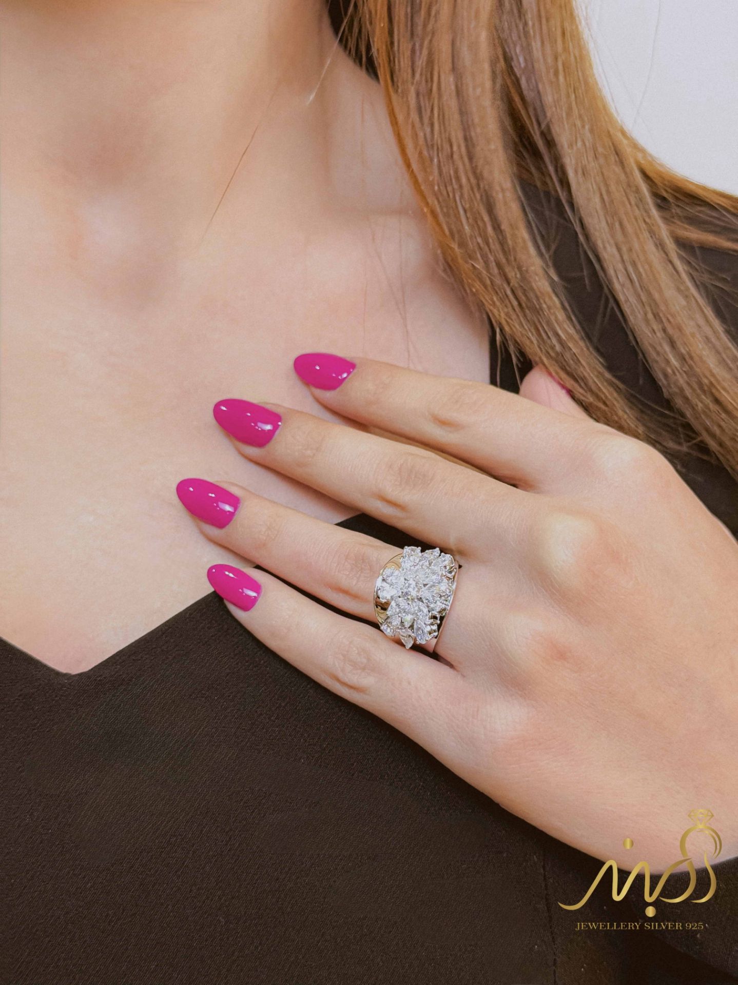 💍انگشتر جواهري ؛ نقره عیار ۹۲۵(R_1301)