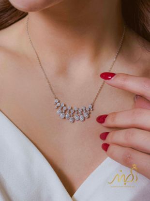 💍نیم ست جواهری (گردنبند و گوشواره)نقره عیار 925(N_4423)