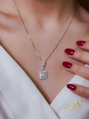 💍نیم ست جواهری (آویز و گوشواره)نقره عیار ۹۲۵(N_4424)