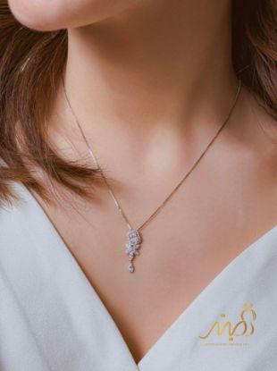 💍نیم ست جواهری (آویز و گوشواره)نقره عیار ۹۲۵(N_4426)