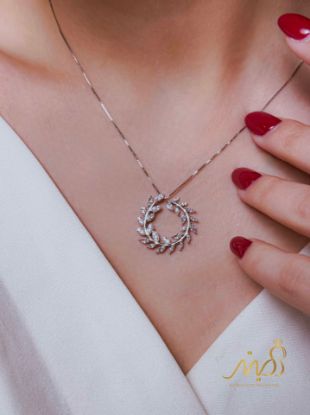 💍نیم ست جواهری (آویز و گوشواره)نقره عیار ۹۲۵(N_4429)