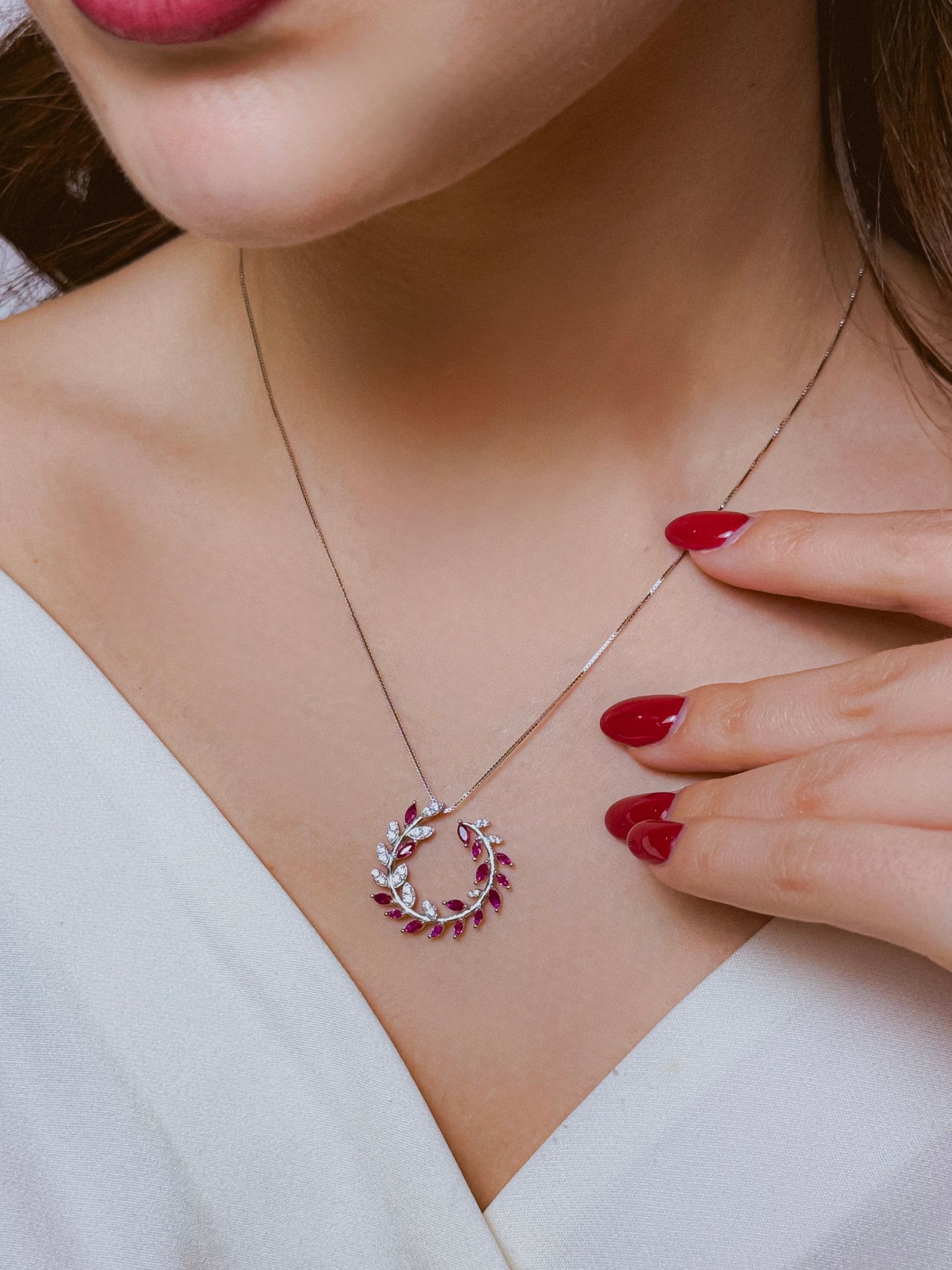 💍نیم ست جواهری (آویز و گوشواره)نقره عیار ۹۲۵(N_4431)