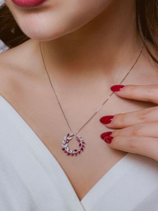 💍نیم ست جواهری (آویز و گوشواره)نقره عیار ۹۲۵(N_4431)
