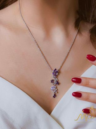 💍نیم ست جواهری (آویز و گوشواره)نقره عیار ۹۲۵(N_4439)